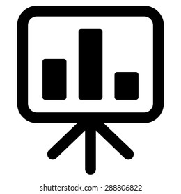 Display icon from Business Bicolor Set. This flat vector symbol uses black color, rounded angles, and isolated on a white background.