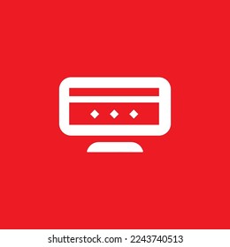 Display icon, graphics resource template, vector illustration.