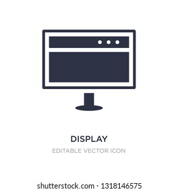 display icon on white background. Simple element illustration from UI concept. display icon symbol design.