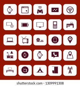 display icon set with tv, bathroom and watch vector illustration