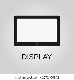Display icon. Display symbol. Flat design. Stock - Vector illustration