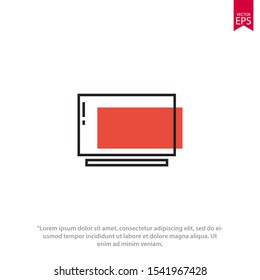 Display icon in trendy flat style isolated on white background. Vector illustration