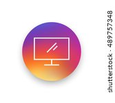 Display icon vector, clip art. Also useful as logo, circle app icon, web element, symbol, graphic image, silhouette and illustration.