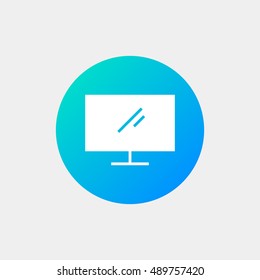 Display icon vector, clip art. Also useful as logo, circle app icon, web element, symbol, graphic image, silhouette and illustration.