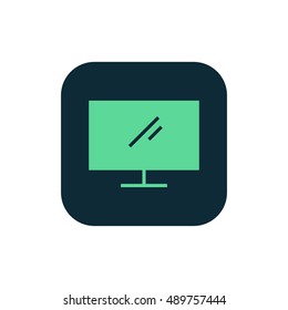 Display icon vector, clip art. Also useful as logo, square app icon, web element, symbol, graphic image, silhouette and illustration.