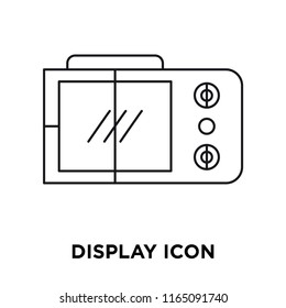 Display icon vector isolated on white background, Display transparent sign