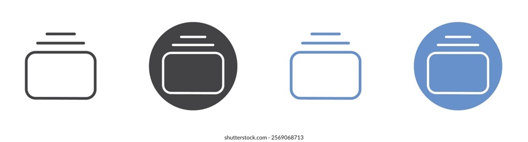 Display icon vector symbol outline sign
