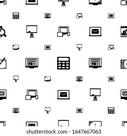 display icons pattern seamless. Included editable filled responsive web design, Calculator, Aspect Ratio, Board stand, layout, Online library icons. display icons for web and mobile.