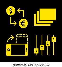 display icons set with controls, windows and smartphone vector set
