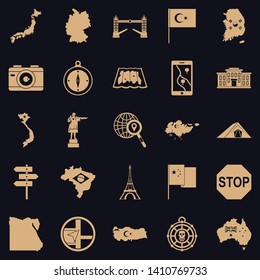 Display icons set. Simple set of 25 display vector icons for web for any design