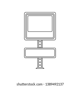 Display information colored icon. Element of road signs and junctions for mobile concept and web apps icon. Outline, thin line icon for website design and development, app 