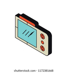 Display isometric left top view 3D icon