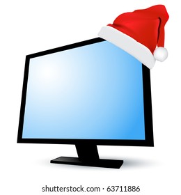 pantalla LCD vectorial de navidad