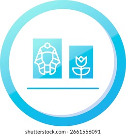 Diseño de icono de Vector de línea de visualización