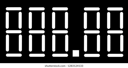 display for mark and print number price template vector