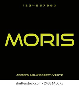 display and modern font alphabet vector set