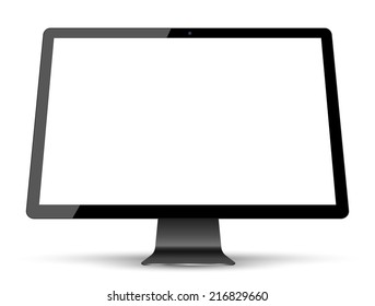 Display monitor computer vector mockups. Can use for frame and background on bank screen.