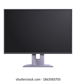 Display monitor icon. Cartoon of display monitor vector icon for web design isolated on white background