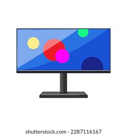 display monitor pc cartoon. laptop business, modern office display monitor pc sign. isolated symbol vector illustration
