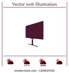 Display monitor vector mockup. Vector illustration