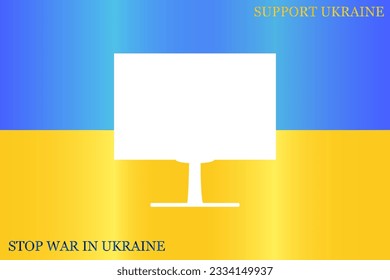 Display monitor vector mockup. Vector illustration