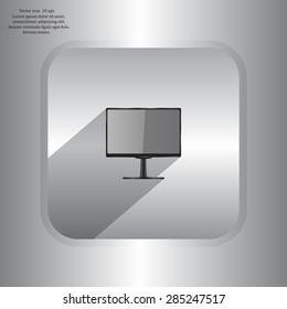 Display monitor vector mockup. Vector illustration