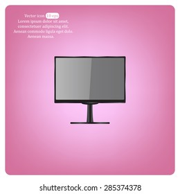 Display monitor vector mockup. Vector illustration