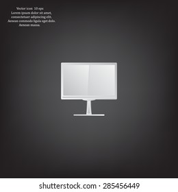 Display monitor vector mockup. Vector illustration