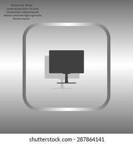 Display monitor vector mockup. Vector illustration
