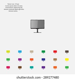 Display monitor vector mockup. Vector illustration