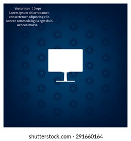 Display monitor vector mockup. Vector illustration