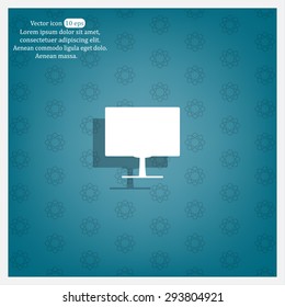 Display monitor vector mockup. Vector illustration