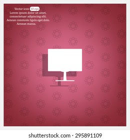 Display monitor vector mockup. Vector illustration