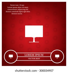 Display monitor vector mockup. Vector illustration