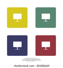 Display monitor vector mockup. Vector illustration