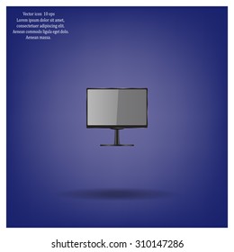 Display monitor vector mockup. Vector illustration