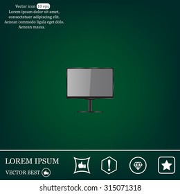 Display monitor vector mockup. Vector illustration