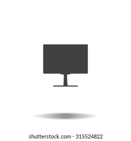 Display monitor vector mockup. Vector illustration