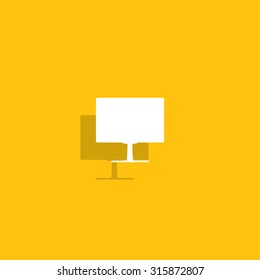 Display monitor vector mockup. Vector illustration