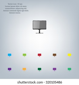 Display monitor vector mockup. Vector illustration