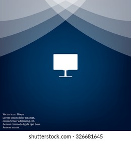 Display monitor vector mockup. Vector illustration