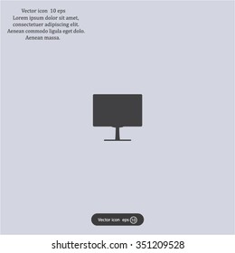 Display monitor vector mockup. Vector illustration