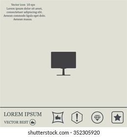 Display monitor vector mockup. Vector illustration