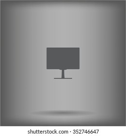 Display monitor vector mockup. Vector illustration