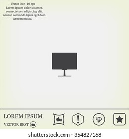 Display monitor vector mockup. Vector illustration