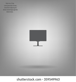 Display monitor vector mockup. Vector illustration