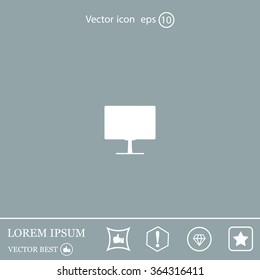 Display monitor vector mockup. Vector illustration
