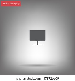 Display monitor vector mockup. Vector illustration