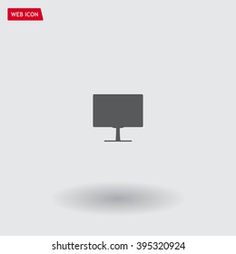 Display monitor vector mockup. Vector illustration