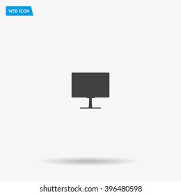 Display monitor vector mockup. Vector illustration